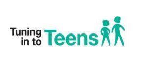 Logo med Tuning in to teens i tekst