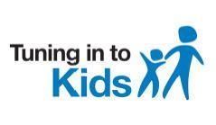 Logo og Tuning in to kids skrevet med bokstaver